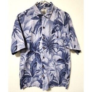 Luau Hawaiian 100% Cotton Button Up Short Sleeve Men's Shirt Size M